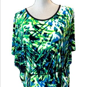 Isabella Rodriguez Green Batwing Top Medium New